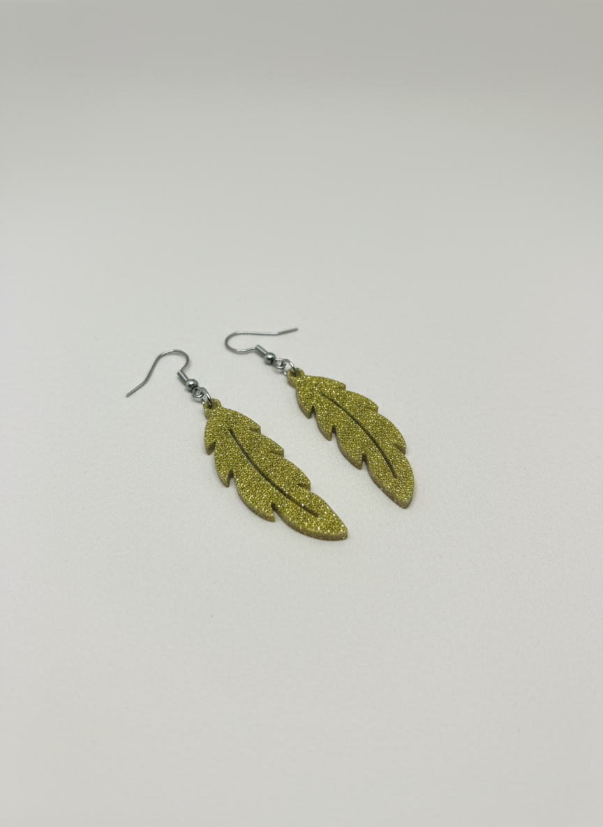 Fretmade Acrylic Feather Earrings