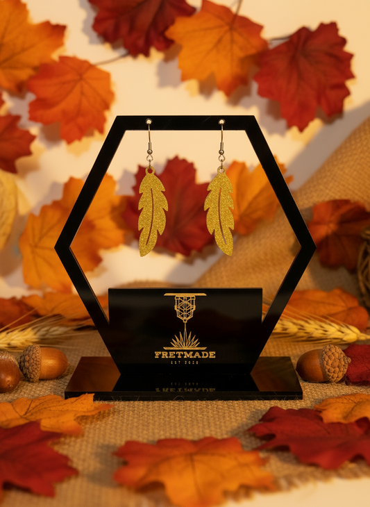 Fretmade Acrylic Feather Earrings