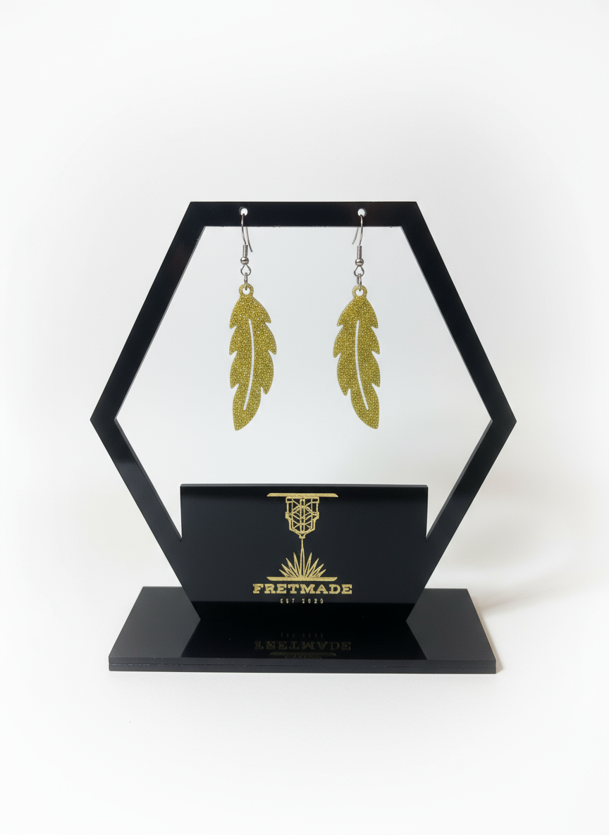 Fretmade Acrylic Feather Earrings