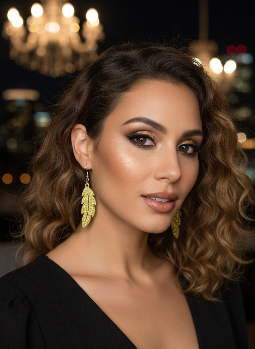 Fretmade Acrylic Feather Earrings