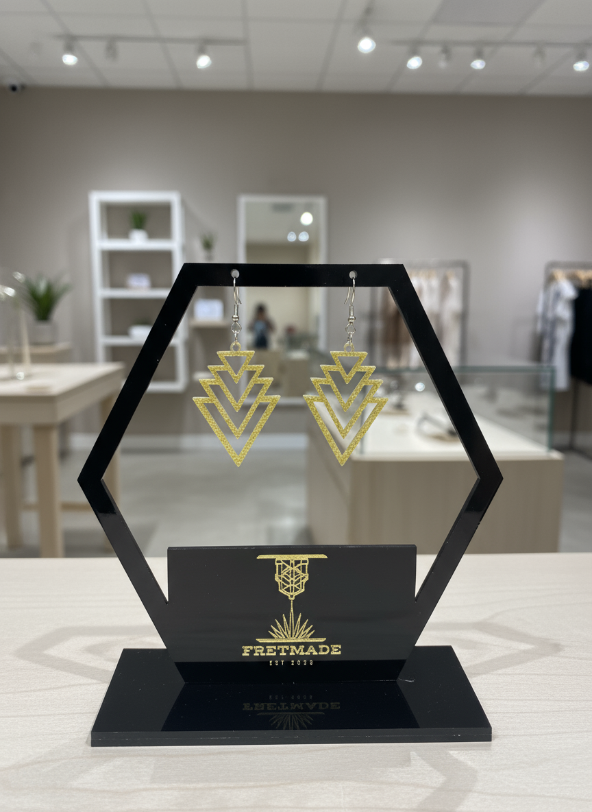 Fretmade Geometric Fashion Earrings