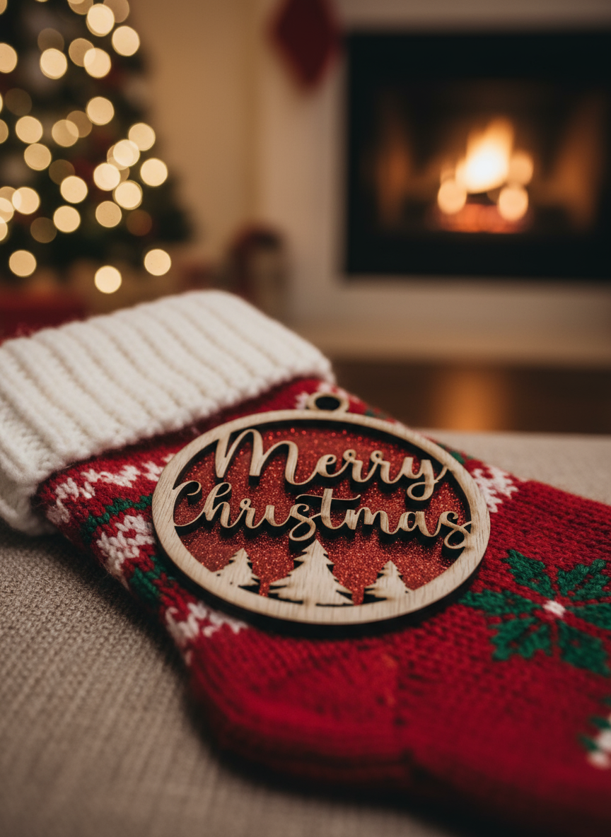 Fretmade Merry Christmas ornament