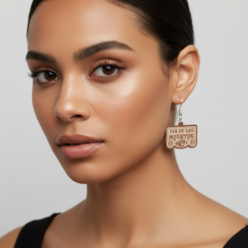 Fretmade Día De Los Muertos Earrings