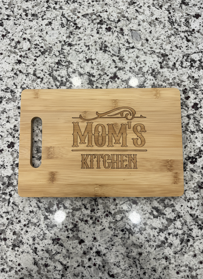 Fretmade Bamboo Cutting Board “Moms Kitchen”Design