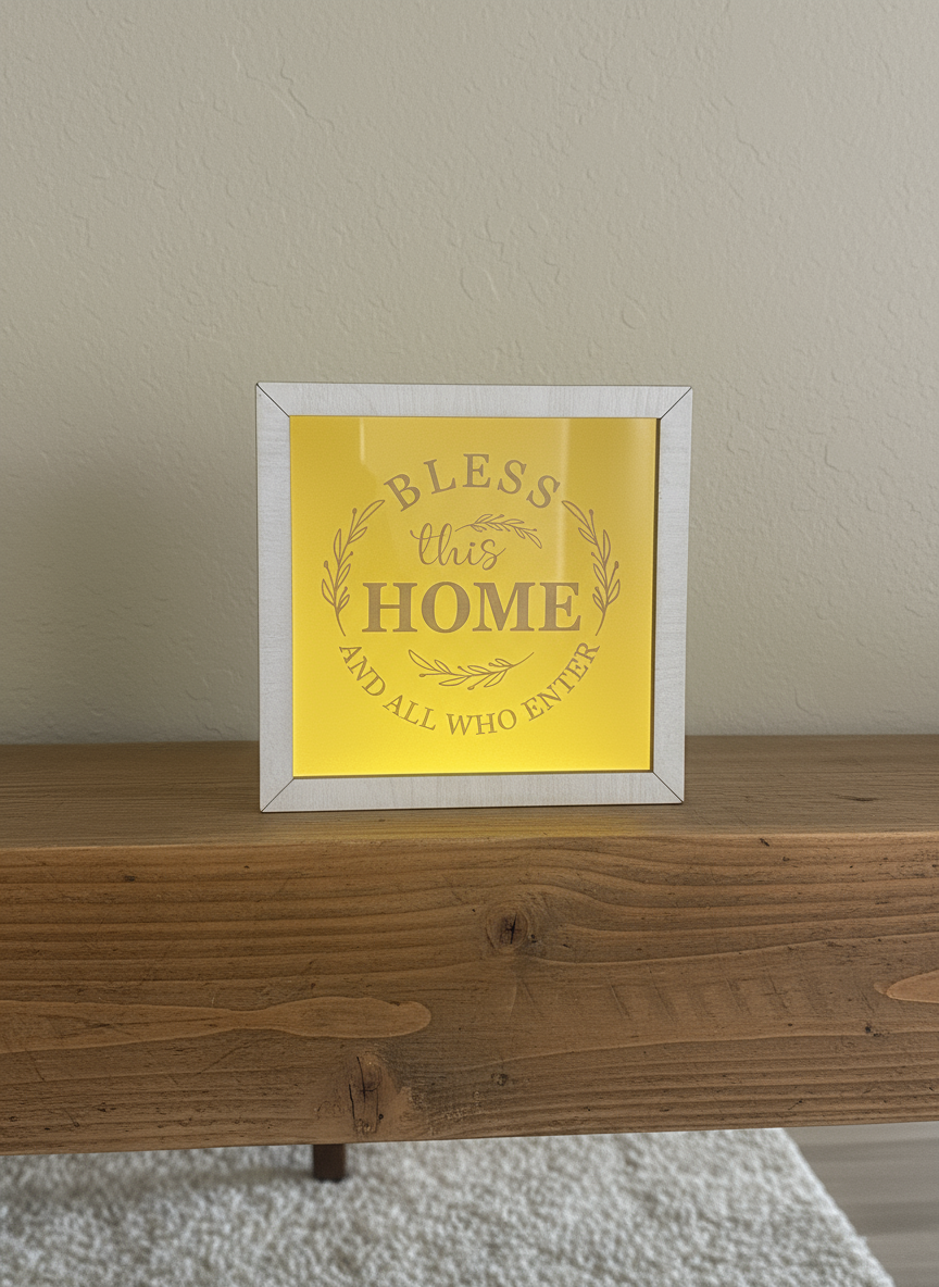 Fretmade Framed Engraved Acrylic Mirror