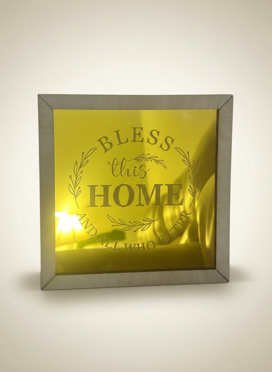 Fretmade Framed Engraved Acrylic Mirror